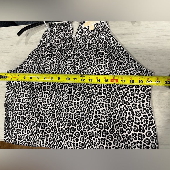 Michael Kors Black and White Leopard Print Blouse - Picture 6 of 12